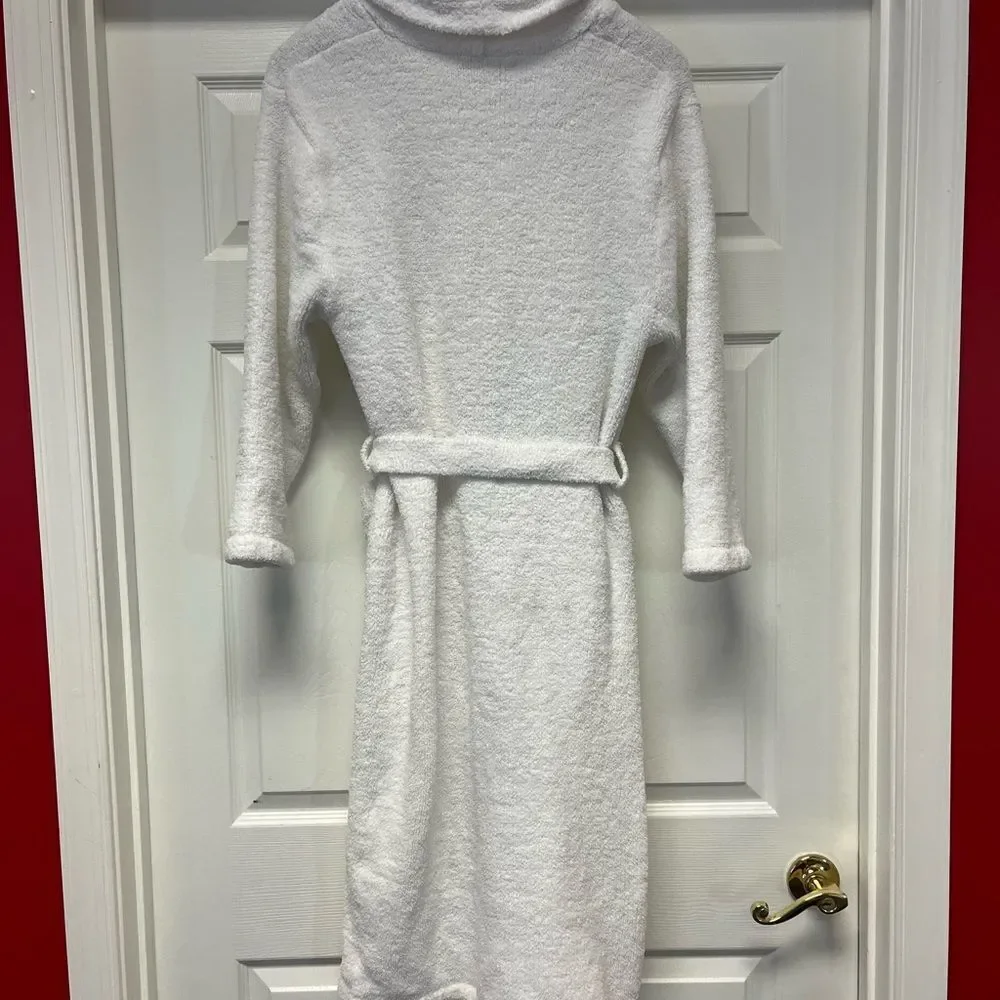 Nordstrom White Soft Cozy Belted Robe sz S EUC